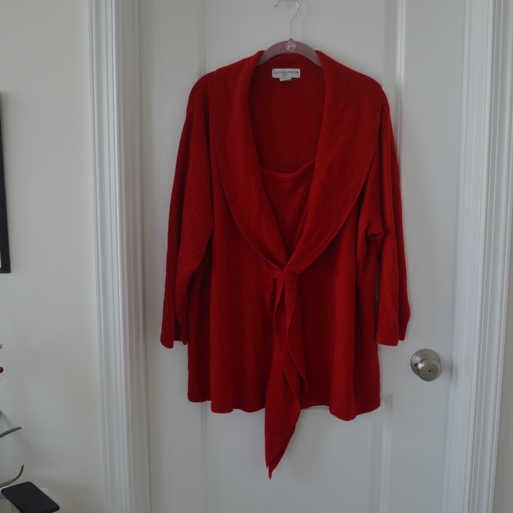 Red Drapey Sweater